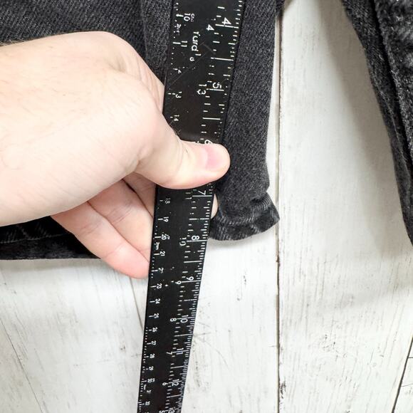 Vintage Cherokee Shorts Men Size 38 Black Cotton Denim Short Zip Fly Pockets 90s - Picture 3 of 7